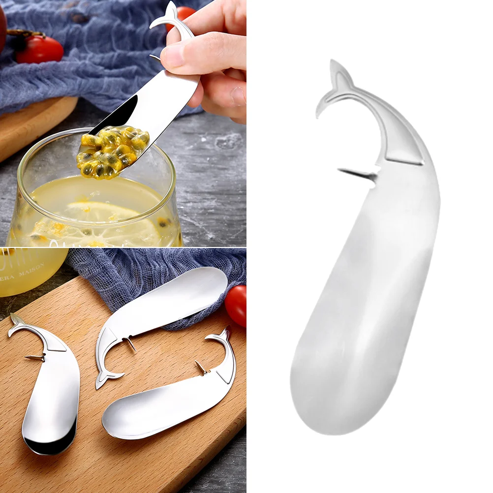 Dolphin Shape Passion Fruit Spoon Opener Stainless Steel Fruit Extractor Kitchen Gadget Passion Fruit Opener