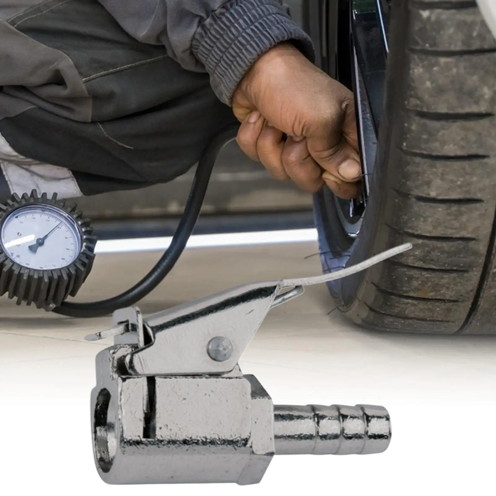 Tire Air Chuck Copper No Leakage Compressor Pump Connect Accessories With Clip Adapter Tire Chucks for Vehicle Inflator