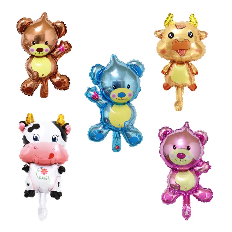 Cute Animals, Foil Balloons, Cows, Monkeys, Baby Bears, Birthday Prom Party Decorations, Valentine's Children's Day Gifts