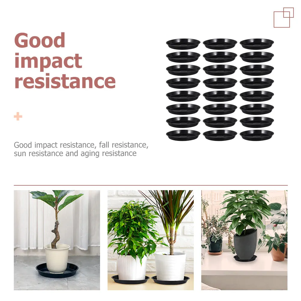 

25 Pcs Flower Pot Base Tray Trays Flowers Water for Plants Plastic Bottom Flowerpot Bases