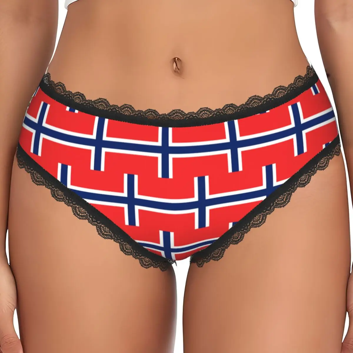 Custom Norway Flag Panties Briefs Women's Comfort Briefs Underwear Breathable Female Underpants