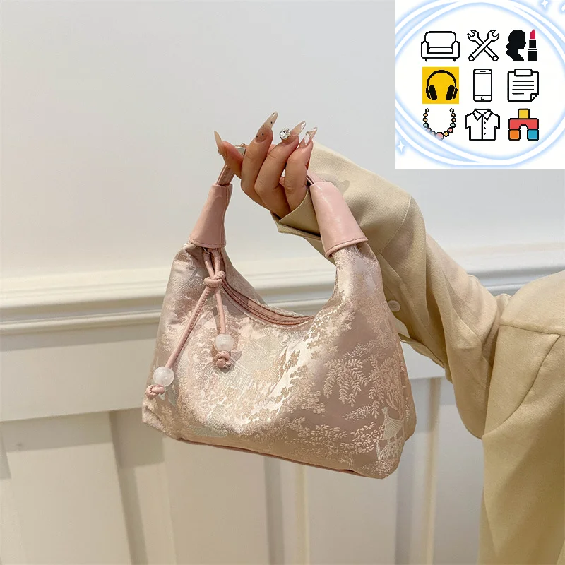 

Новая женская сумка в китайском стиле с изысканной вышивкой, шикарная летняя модная сумка через плечо, повседневная сумка-тоут для вечеринок, сумка-ведро