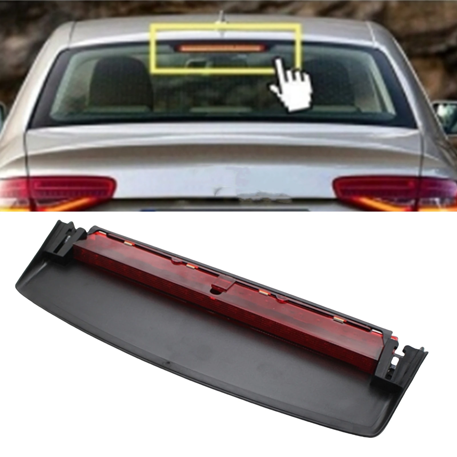 

For Audi A4 S4 A4 B8 Quattro 2008-2015 Rear LED Third Brake Stop Lamp Tail Upper Additional Brake Lights