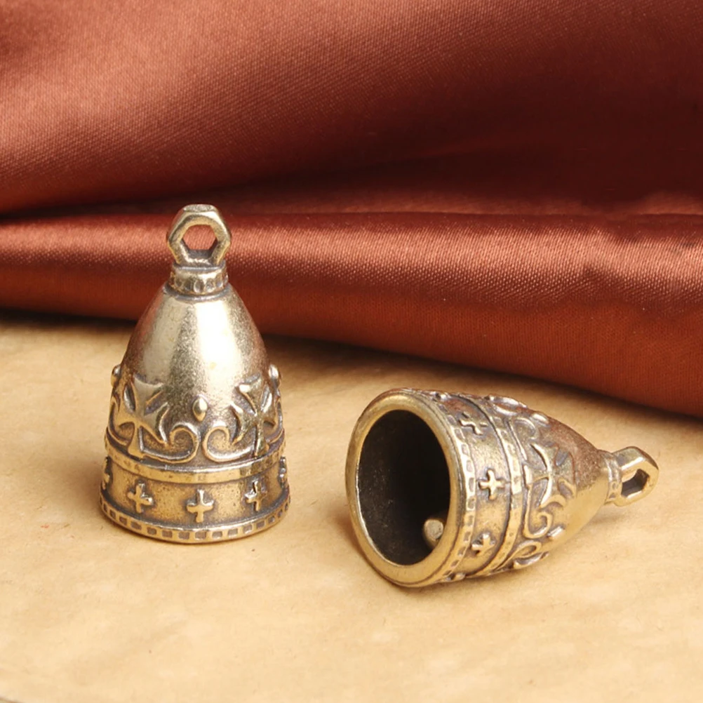 

4 Pcs Copper Bells Retro DIY Hanging Decor Craft Charms Christmas Decorative Metal Bell Tree Ornament Metal Bell