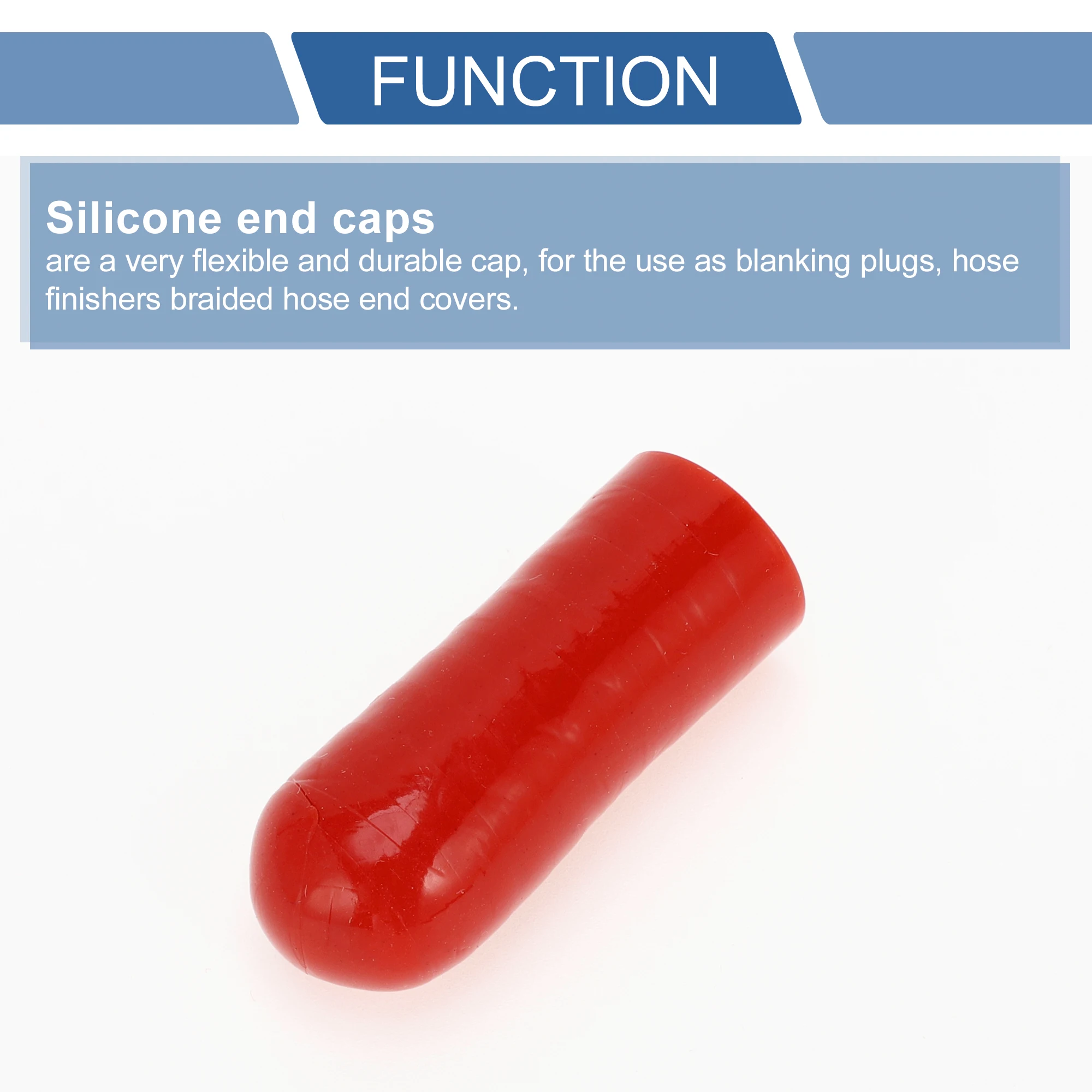 UXCELL 30mm Lunghezza 6/8/10/12/14/16/18/20/22/25/28/30/32/35/38/40mm ID Rosso Auto Gomma di Silicone Tappo Estremità del Tubo 1 Pz Multi Formato