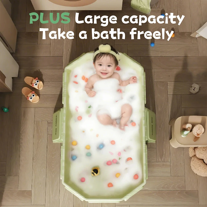 Children and Babies Can Use Foldable Bathtubs for Home Use. Thickened Baby Bath Tub, Enlarged and Extended Shower Tub