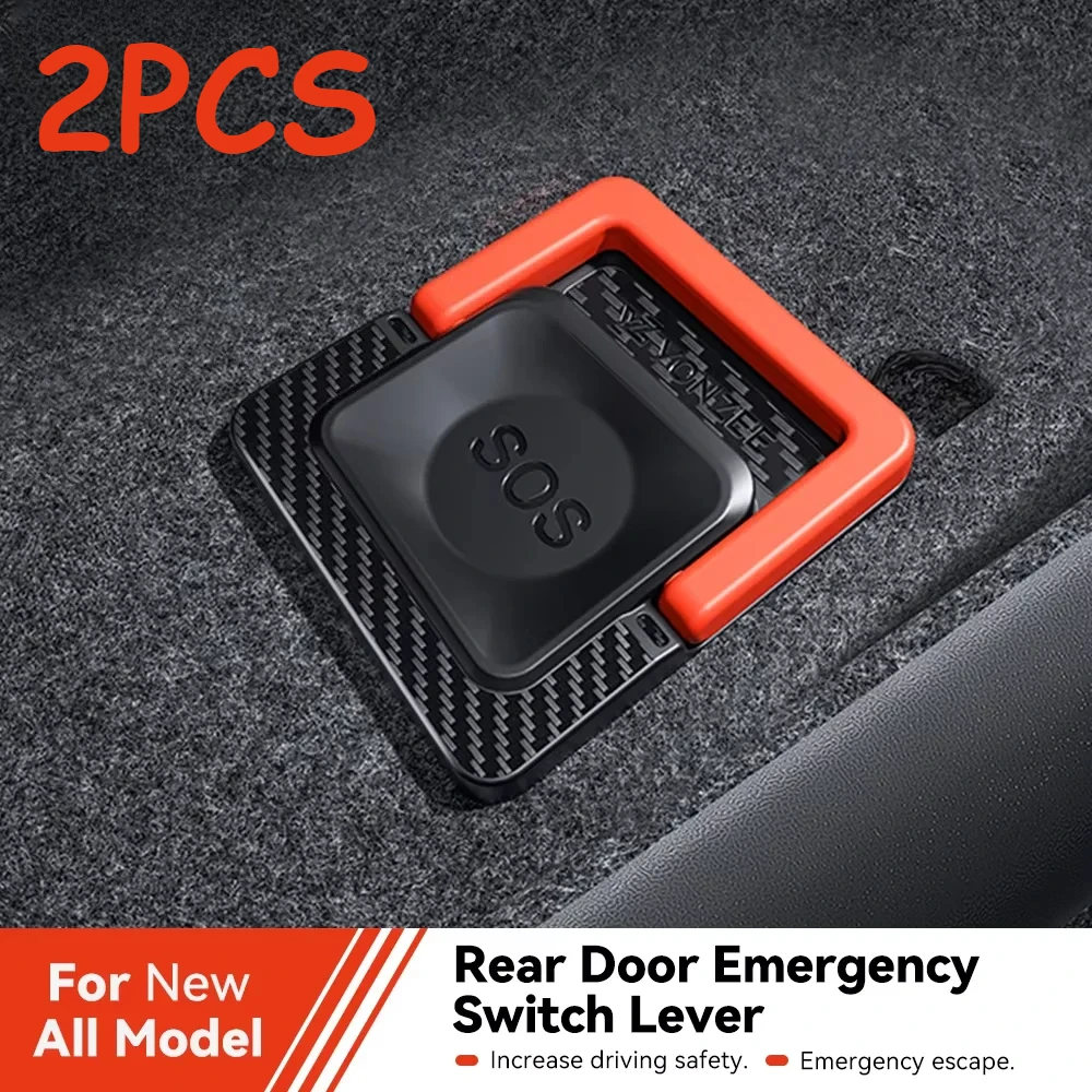 2 قطعة ل تسلا نموذج 3 Y العرعر هايلاند 2021-2025 الباب الخلفي حالات الطوارئ سلامة سحب حبل مقبض الطوارئ اكسسوارات السيارات السيارات #1