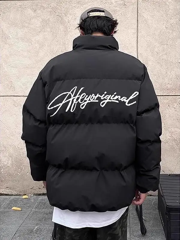 

Мужская зимняя куртка Bla с воротником-стойкой, утепленная хлопком, в американском ретро-стиле, премиум-класса, CleanFit, теплая, с длинными рукавами, на молнии