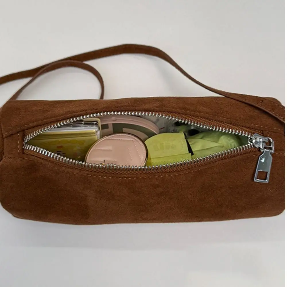 

Shoulder Bag Suede Pillow Handbag Large Capacity Candy Color Slouchy Hobo Bags Korean Style Handbag Solid Color Tote Bag