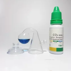 Comprobador de gota de vidrio difuso para pecera, Monitor de CO2, comprobador de gota de vidrio, indicador de PH a largo plazo, combinación de probador de Monitor