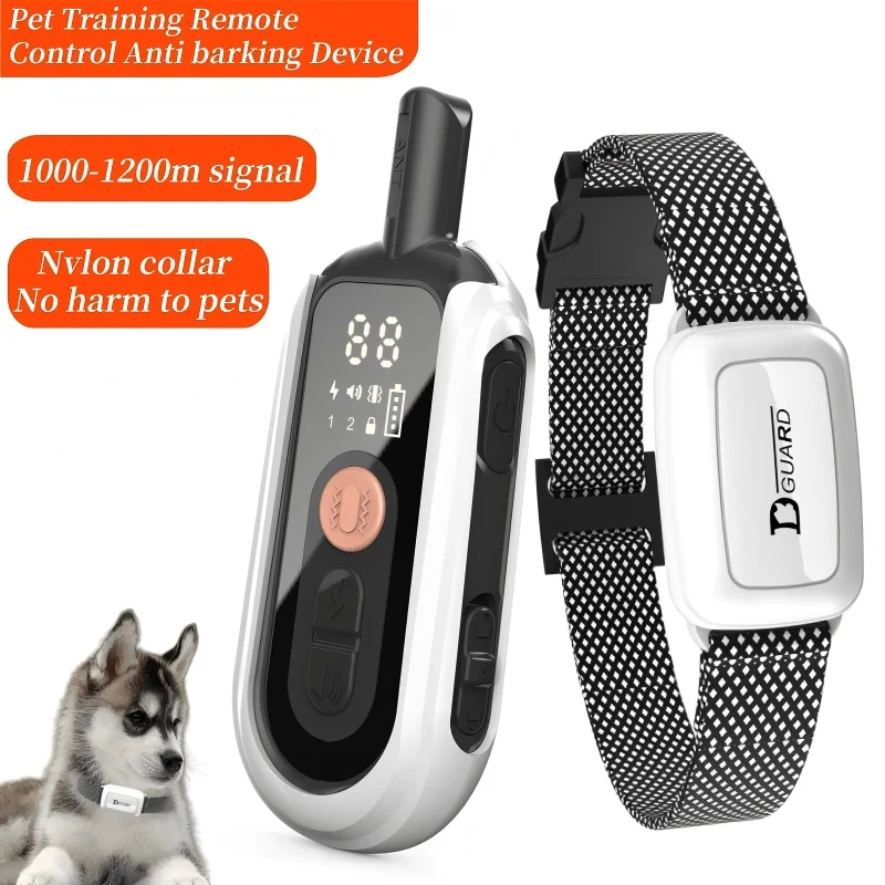 

Anti bark dog collar Electric shock Vibration sound with LED for small large dogs no barking training collar dog accessories