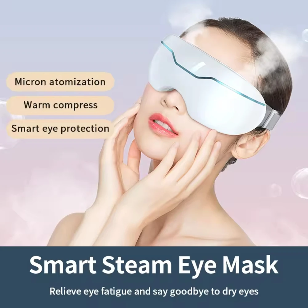 Intelligent Cooling Water Spraying Eye Spa Therapy Tool Eye Relaxation Electric Warming Steaming Compression Eye Massager