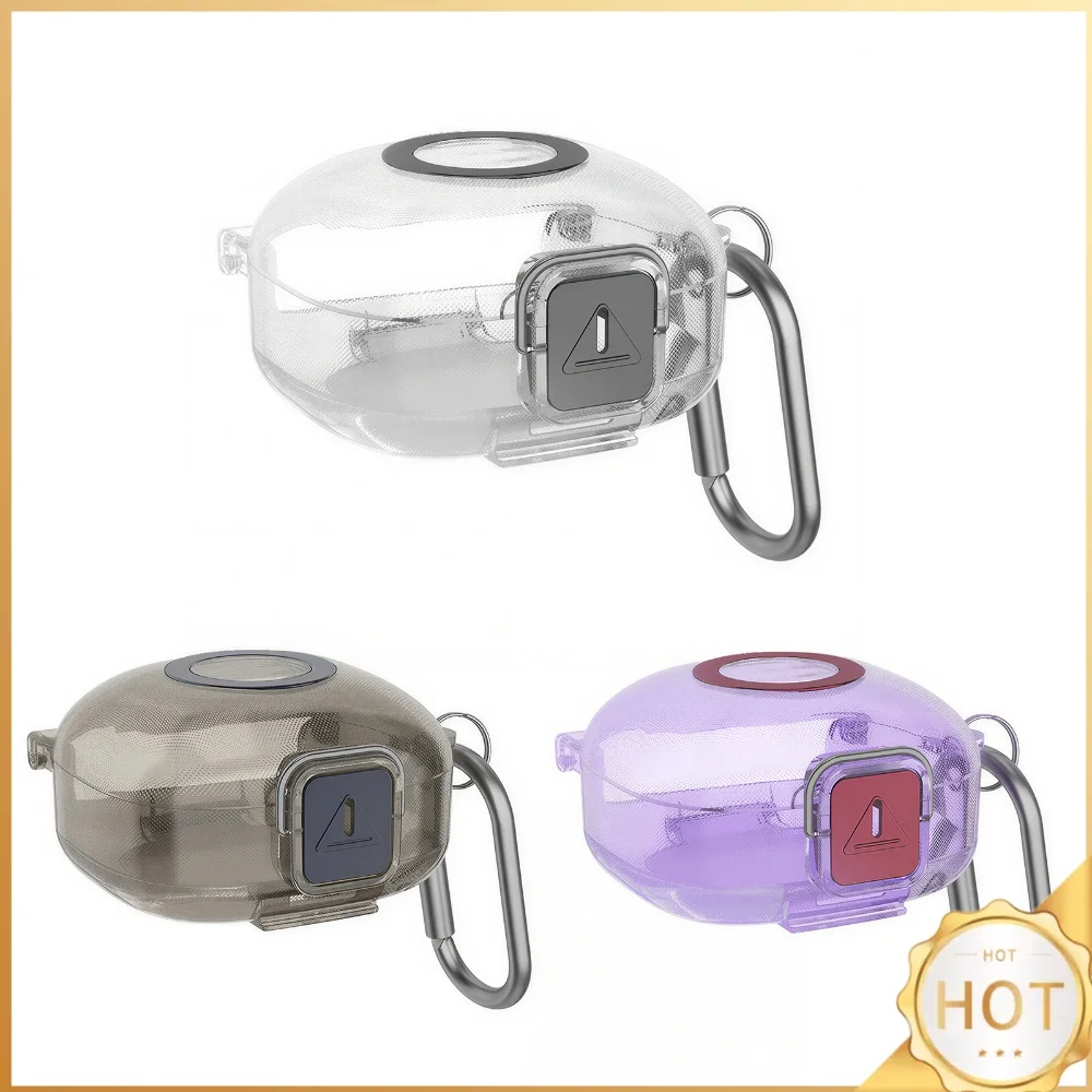 For Soundcore P40i Earbuds Case Shockproof TPU Charging Box Cover Hidden Phone Stand Snap Lock Carabiner
