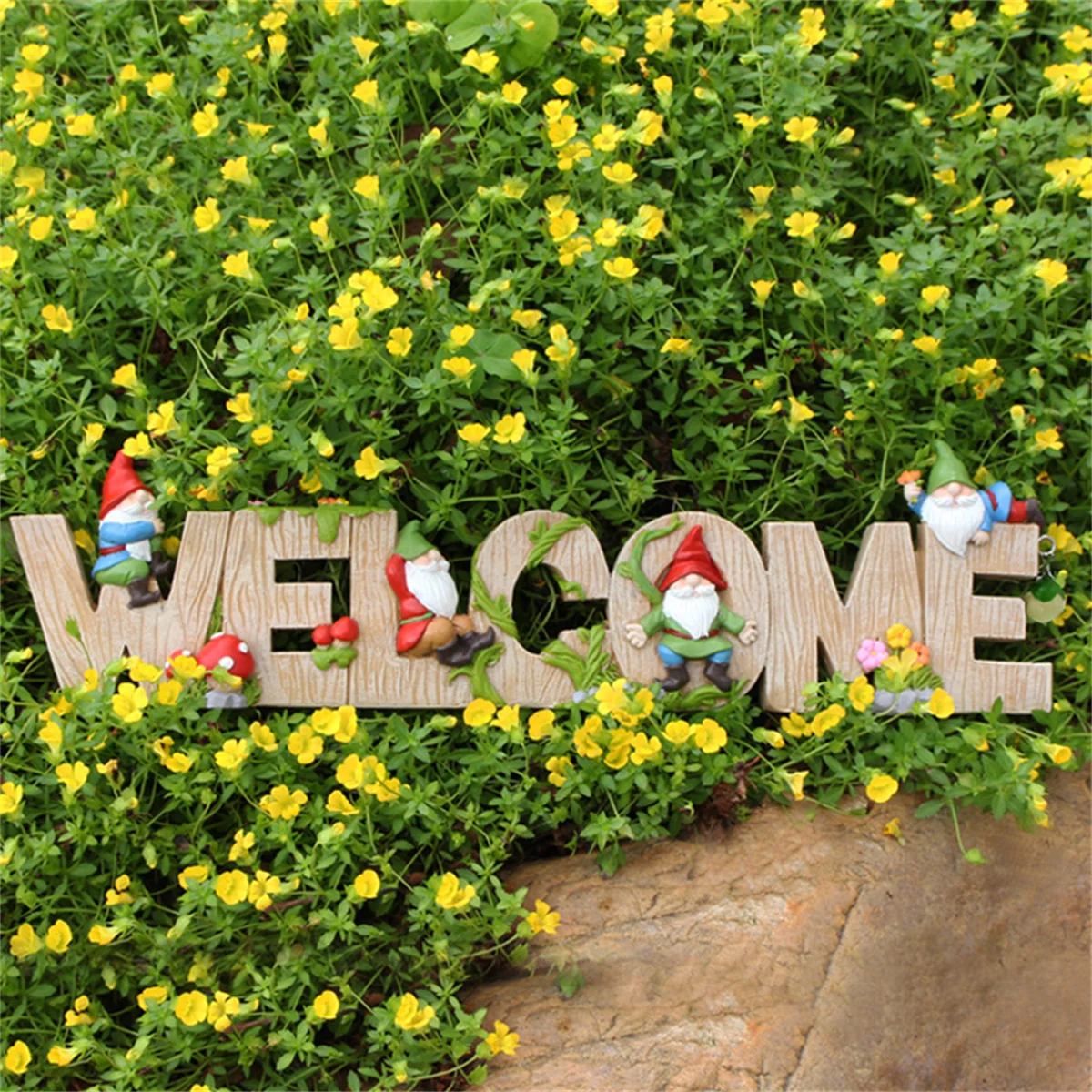 1 Welcome Brand Resin Craft, Welcome Brand Dwarf Home Decoration Brand, Christmas Welcome Brand, Courtyard Garden Decoration Bra