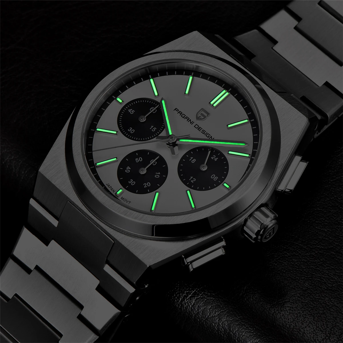 PAGANI DESIGN 2024 New Classic Men\'s Sport Quartz Watches Sapphire Stainless Steel VK63 Waterproof Clock Relogios Masculinos