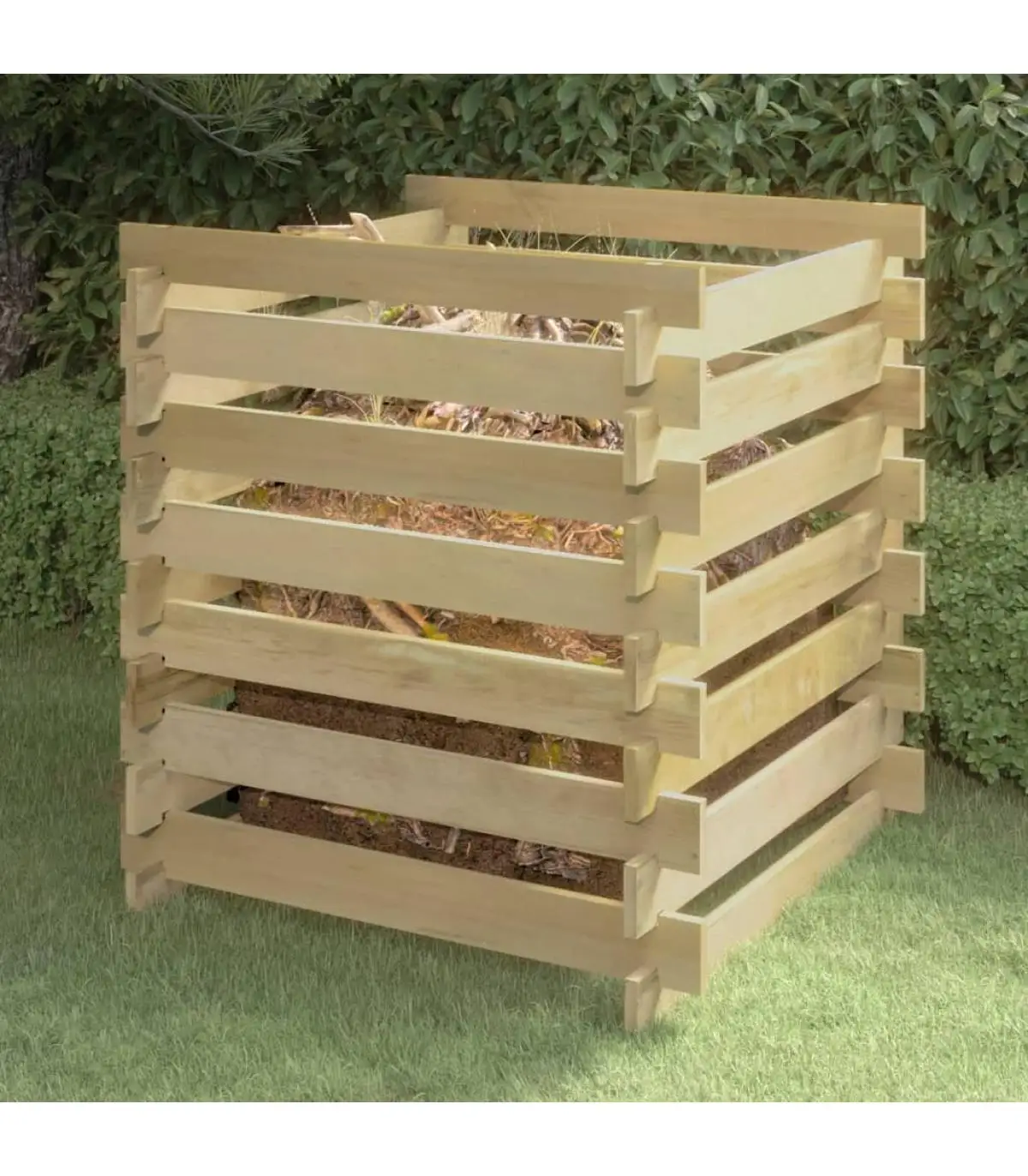 90x90x90 cm pine wood slat composters