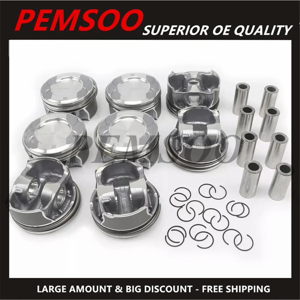 Pistons Rings Set Φ24mm For 2011-2019 Mercedes-Benz X166 W221 W222 GL500 S500 M278 GLS500 E500 ML500 4.6T 4.7T A2780302317