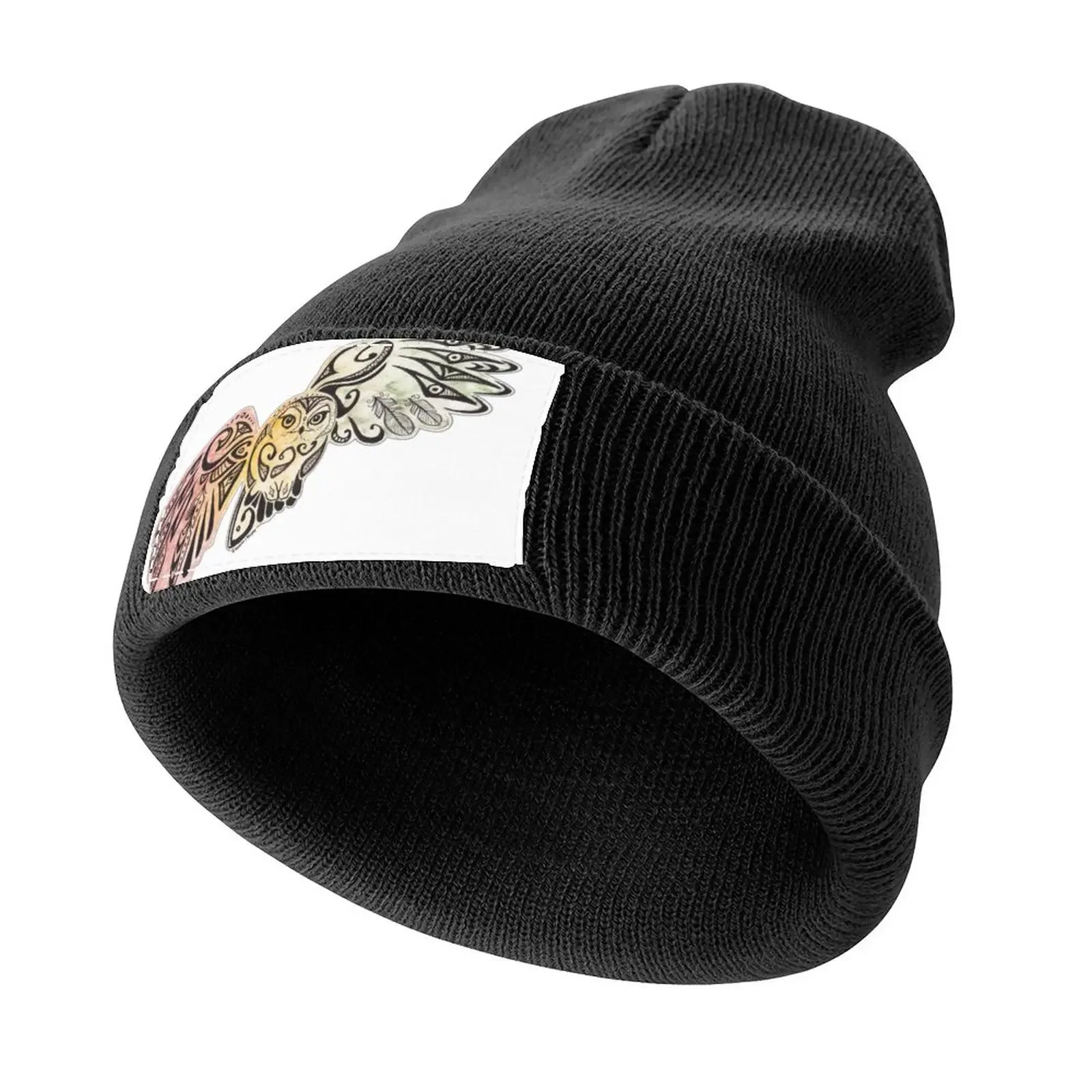 Saw-Whet Spirit Owl Knitted Cap Golf Hat funny hat Fashion Beach Boy Women's