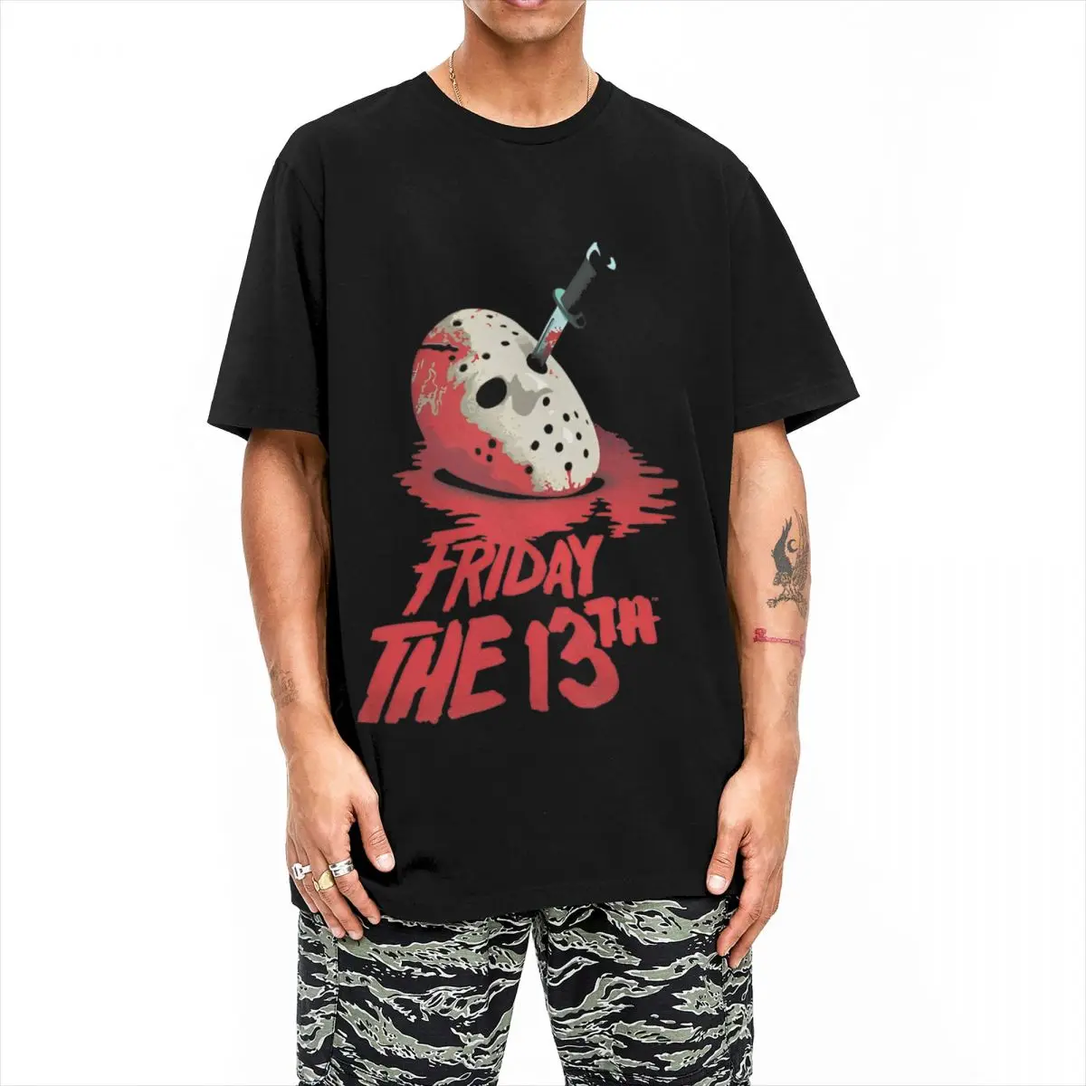 Jason Voorhees Friday 13th Horror Movie T Shirts Men Women\'s 100% Cotton Novelty T-Shirt Crew Neck Tees Clothing Birthday Gift