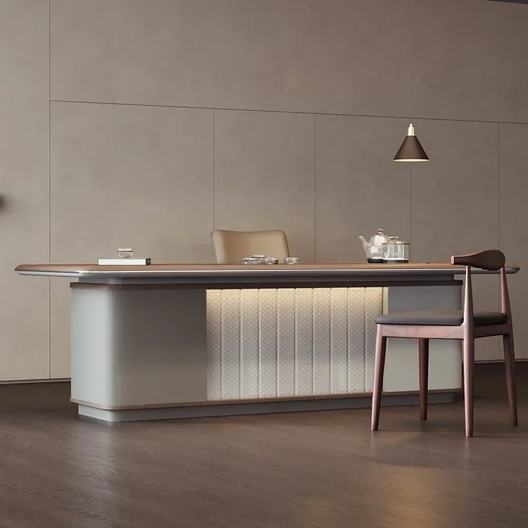 

Комбинация офиса и стула президента, офисный чайный столик, высококачественная наклейка из цельного дерева для обсуждения чайного столика кунг-фу