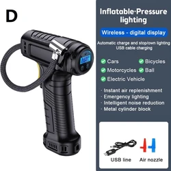 Air Compressor Electric Air Pump For Car Portable Digital Tyre Inflator 100W 12V Tire Pressure Gauges for Motorcycle Bike Car