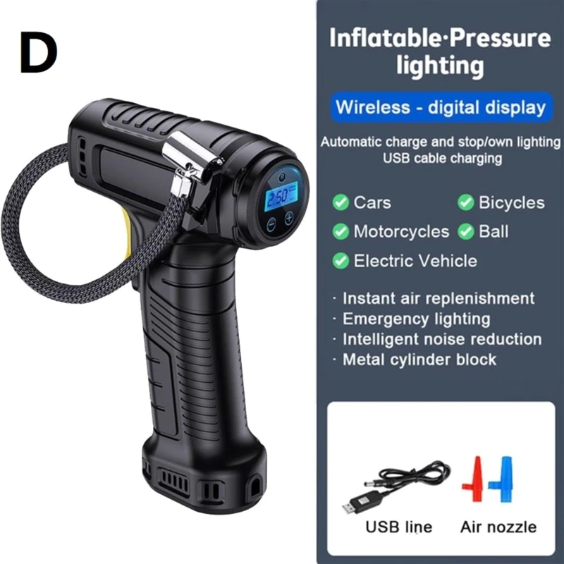 Air Compressor Electric Air Pump For Car Portable Digital Tyre Inflator 100W 12V Tire Pressure Gauges for Motorcycle Bike Car