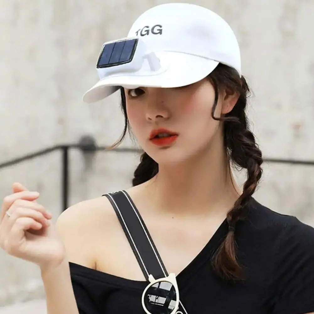 New USB Charging Fan Sunhat with Cooling Fan Strong Wind Fan Baseball Hat Long Brim Detachable Fan Sun Protection Cap Outdoor