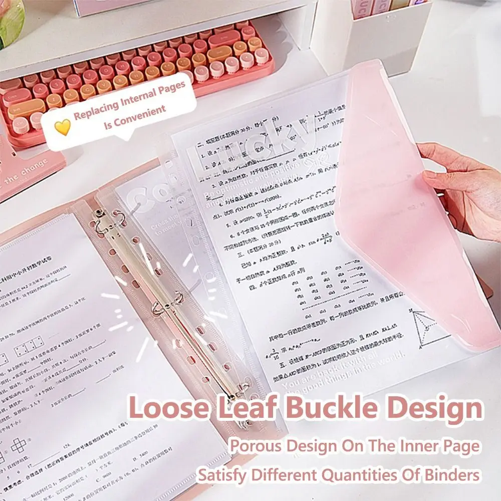 

Simple Loose Leaf A4 File Folder Detachable Transparent Exam Paper Storage Bag Students Stationery File Bag Back To School Gift