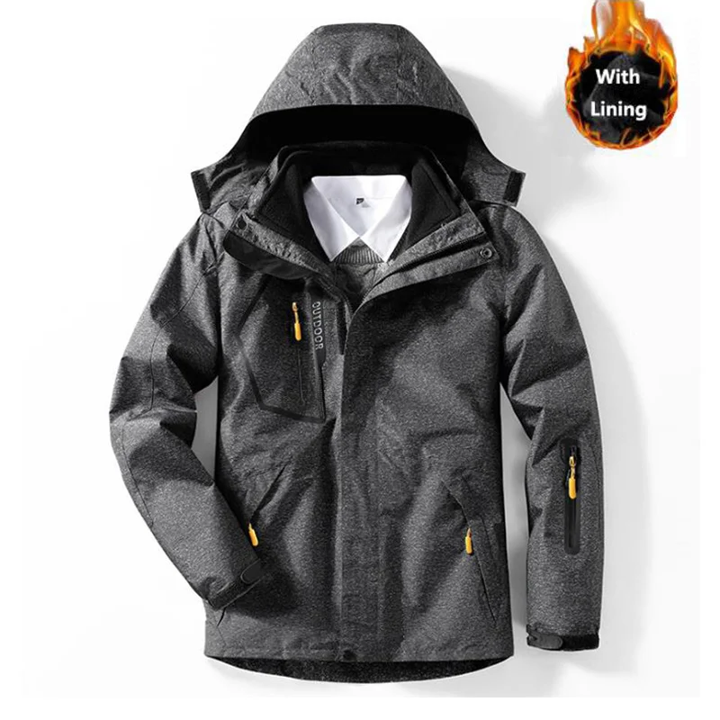 8XL Men Women Outdoor Winter Thermal Jacket Multi-Color With Lining Waterproof Anti-Fouling Coats Climbing Skiing Windbreaker