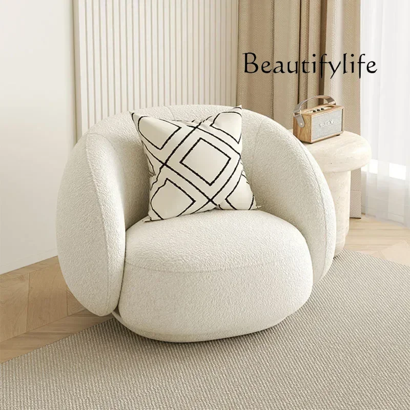 

Cute Fluffy Living Room Chair Elastic White Floor Single Living Room Chair Back Support Meubles De Salon Home Furniture