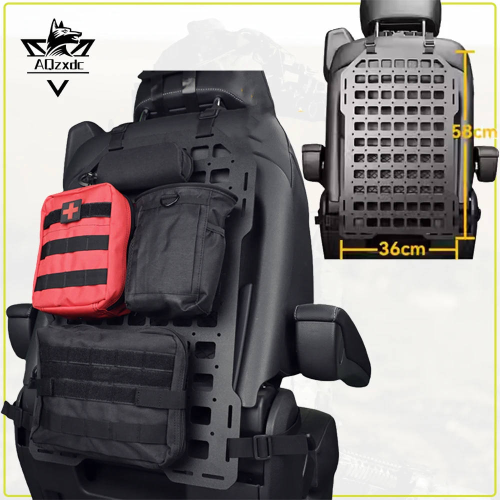 

Tactical Car Rear Seat Hanging Plate Molle Car Tactical Seat Storage Bag for Off-Road Vehicle Ehicle Seat Back Modular Storage