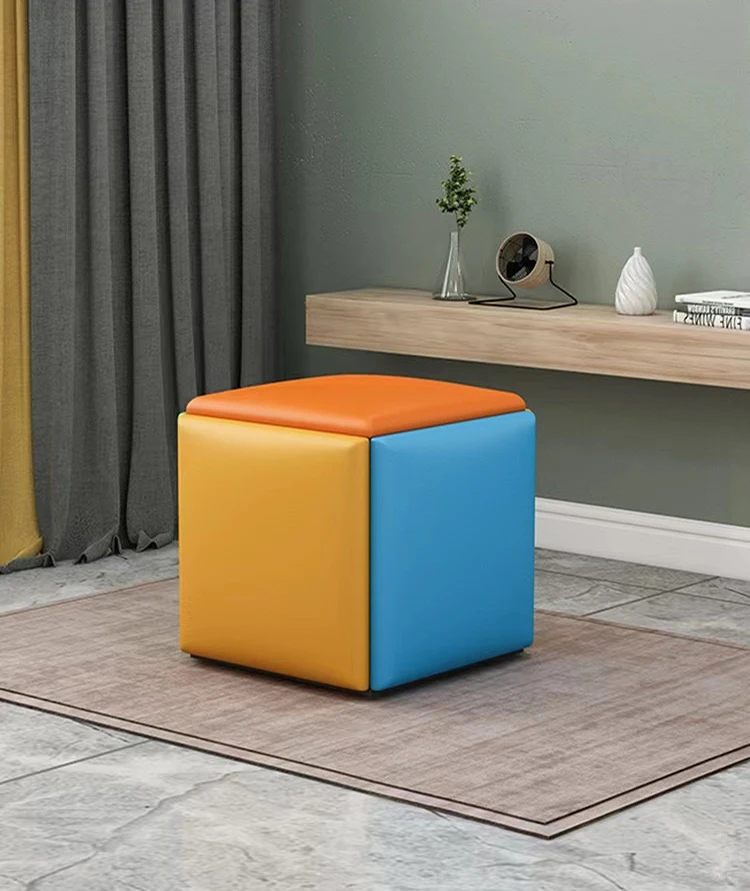 

metal square 5 in 1 folding storage living room space saving magic cube chair sofa ottoman stool