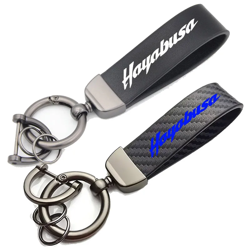 

High-Grade Leather Suede Keychain Motorcycle Key Ring For SUZUKI GSX1300R HAYABUSA GSX 1300R GSX1300 Accessories