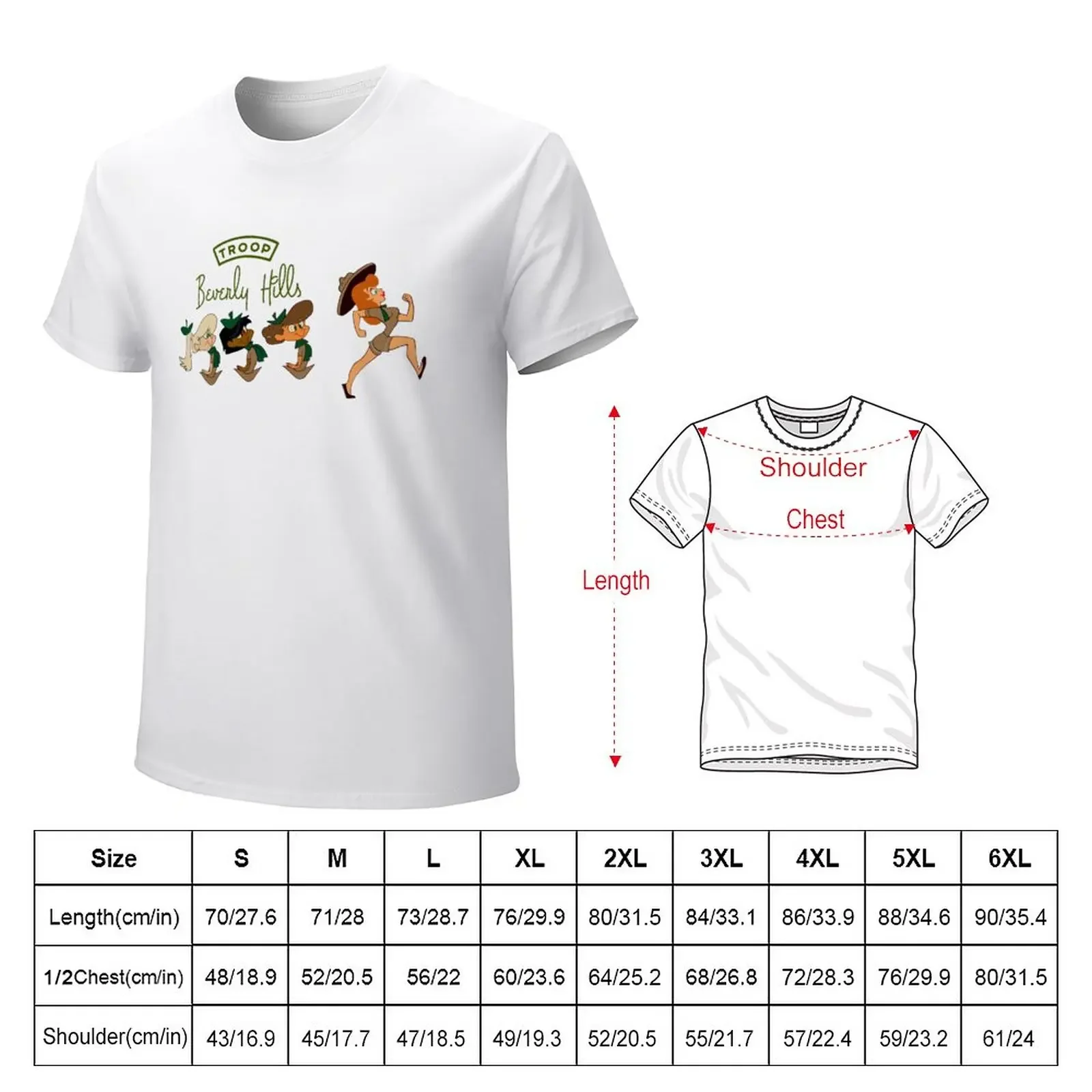 Troop Beverly Hills Cartoon T-Shirt sports fans Aesthetic clothing Men's t shirts