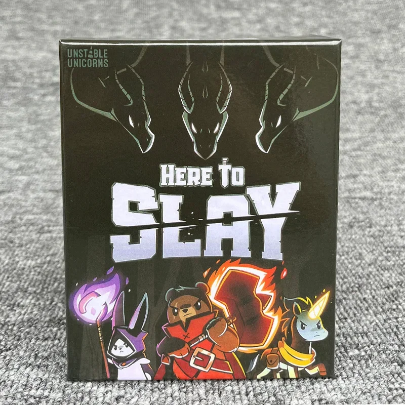 Here to Slay Here to Sleigh Holiday Expansion Pack Strategic role playing card game for kids teens adults 2-6 player