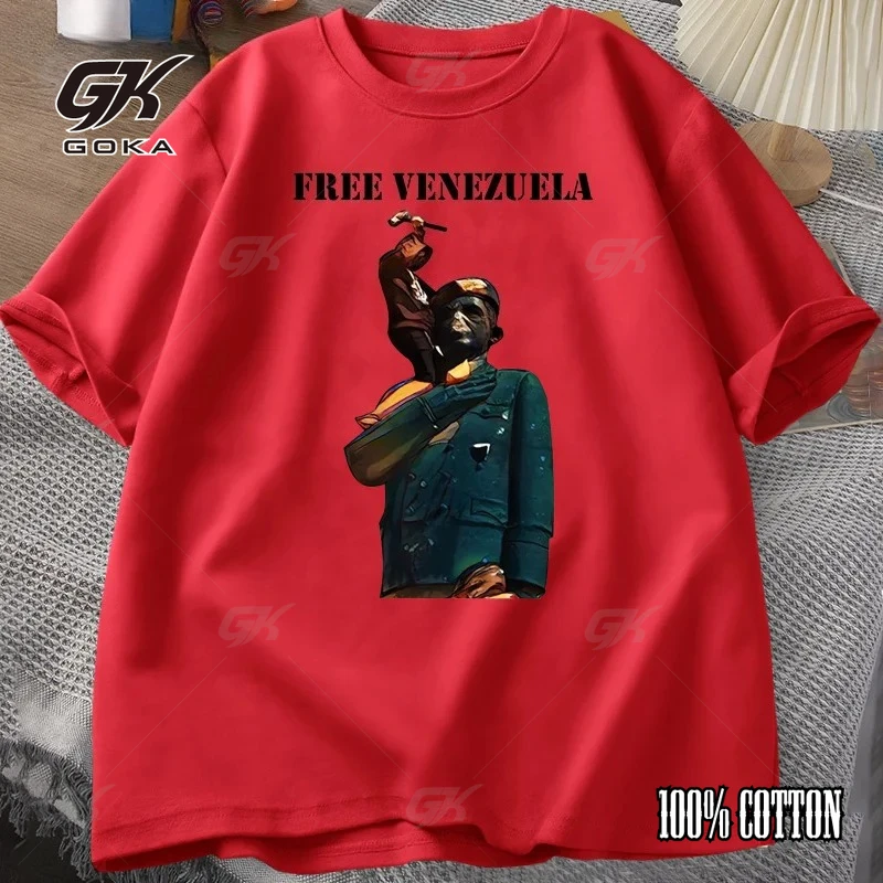 فنزويلا 2025 تي شيرت الرجال النساء القطن TshirtShort كم مطبوعة الجرافيك تي شيرت الشارع الشهير عادية تيز ملابس رجالي