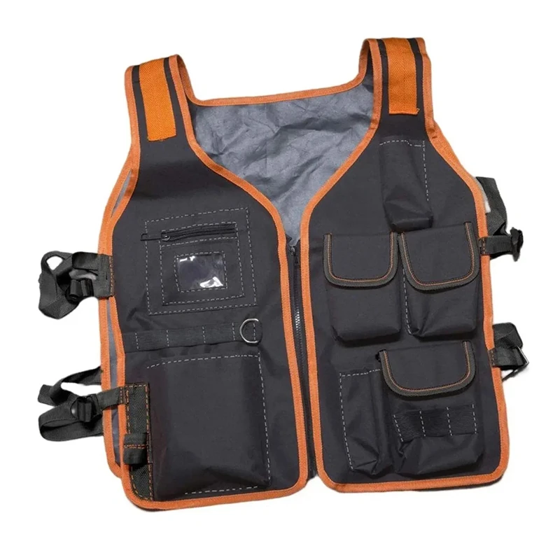 

Safety Work Vest Tool Vest Maintenance Multi-Pocket Vest Oxford Cloth Work Vest With Multi-Pockets Tool Holders