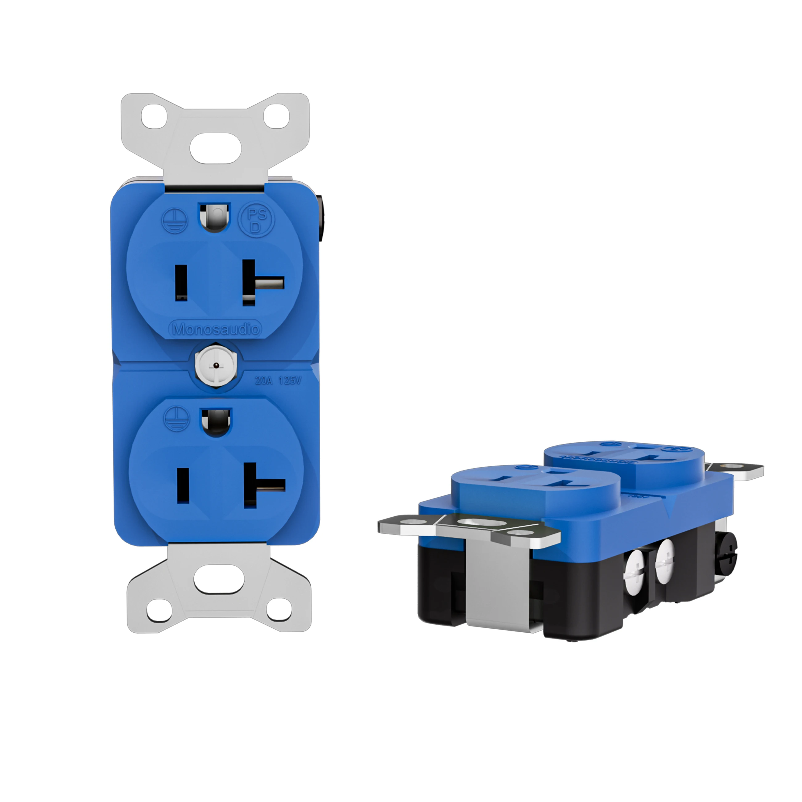 Monosaudio DP2(G)/(R) Duplex Wall AC Power Duplex Receptacles Wall Outlet Socket US AC Power Distributor
