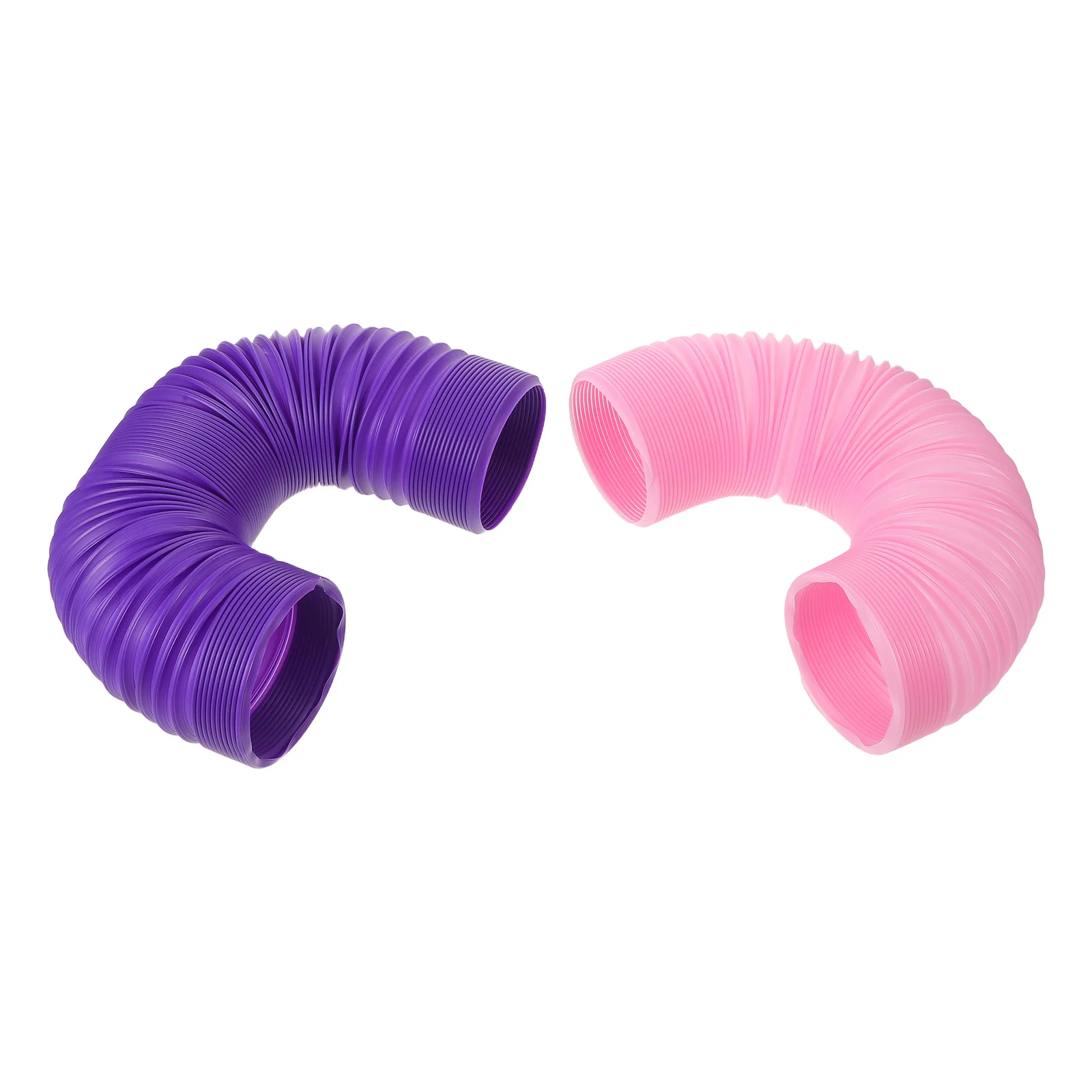 

2pcs Expandable Foldable Hamster Tunnel Large Size Purple Pink For Small Animals Playpen Exercise Pets Hideaway Tube