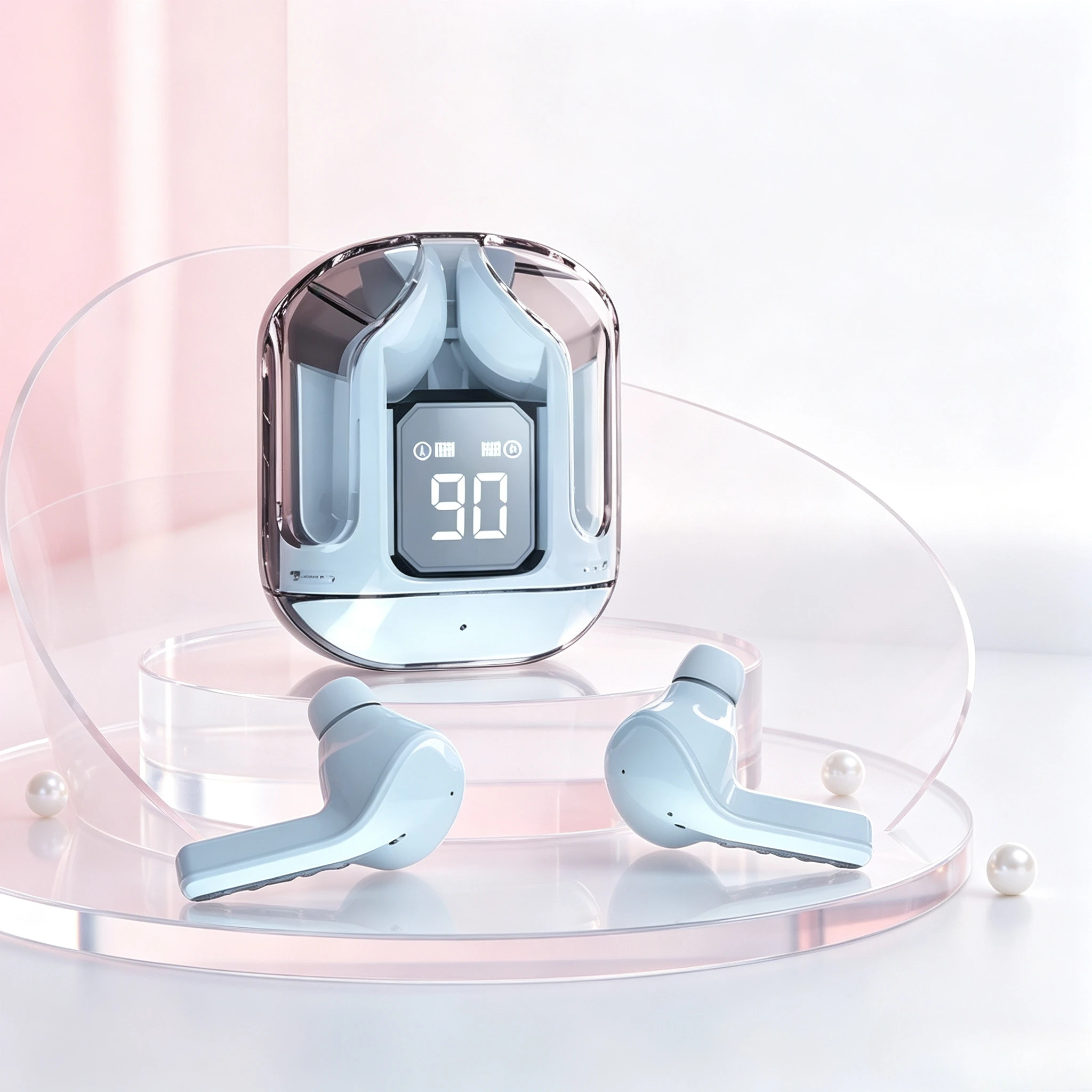 Wireless Mini Earbuds LED Power Digital Display TWS Headset Stereo Sound Bluetooth-compatible 5.3 For All Smartphones