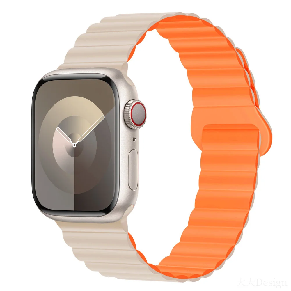 Cinturino magnetico per cinturino Apple watch 44mm 40mm 45mm 49mm 41mm 38mm 42mm cinturino in Silicone iWatch series 5 SE 6 7 8 9 Ultra 2