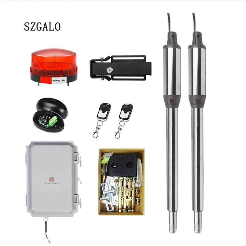 Swing Solar Automatic Gate Opener Electric Swing Gate Opener Operator Dual Arms Remote Control Automatic Door Kit