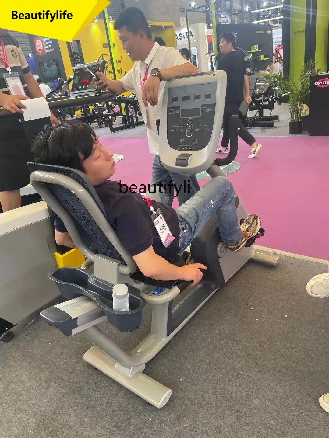A49 Commercial Vertical Exercise Bike Self-Generating Horizontal Exercise Bike Silent Bike, Fitness Equipment