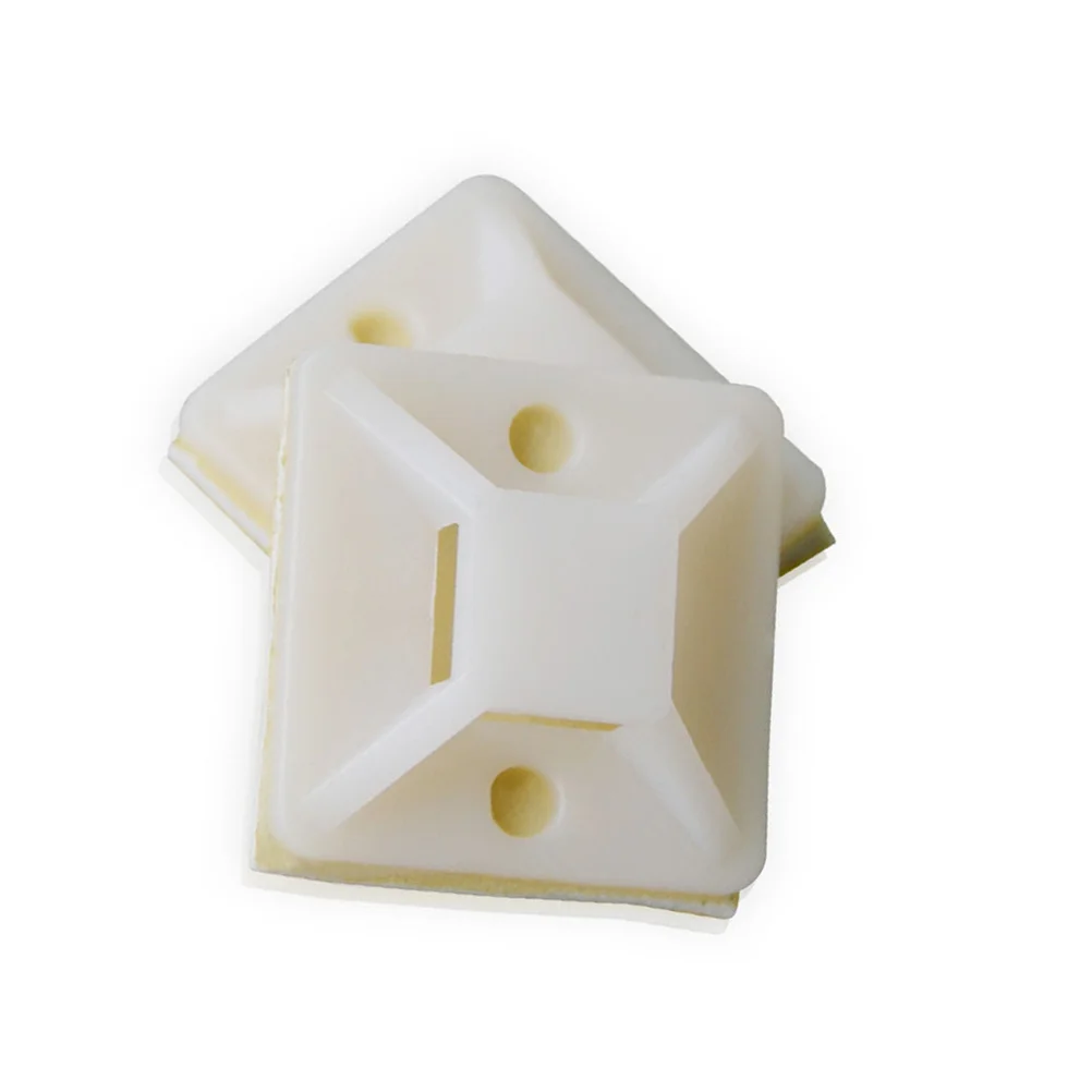 

100Pcs Nylon Cable Tie Mounts Self-Adhesive Base Zip Tie Holders for Wire Management Home Office Cable Organizer Fixer