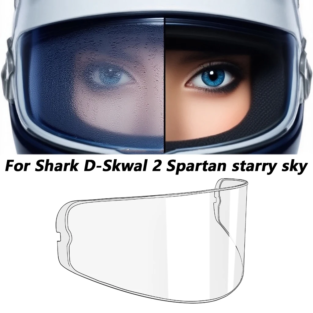 

Мотоциклетный шлем, нашивка для козырька для Shark D-Skwal 2, спартанский звездное небо, козырек, противотуманная пленка