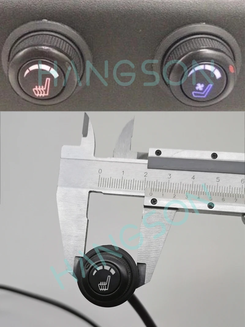 Contrôleur de commutateur de siège de voiture, interrupteur de chauffage à trois ou quatre vitesses de 23MM, Module de commande de Ventilation de chauffage universel pour voiture