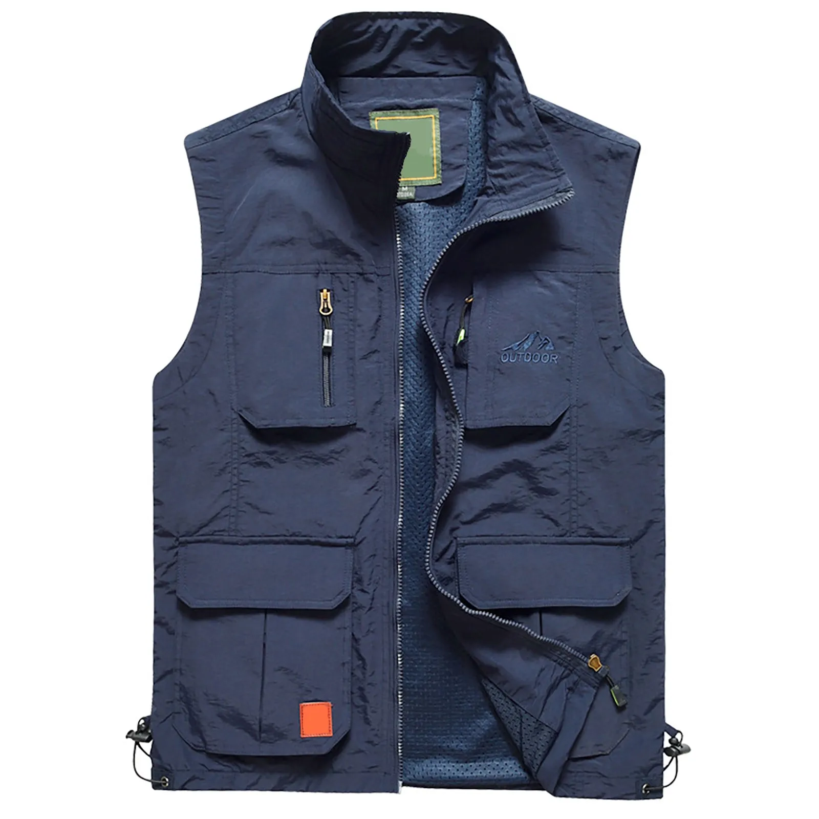 

Men'S Summer T-Shirt Men'S Quick Drying Vest Thin Fishing Photography Multi Pocket Mesh Vest Solid Color Men'S Sleeveless Shirt