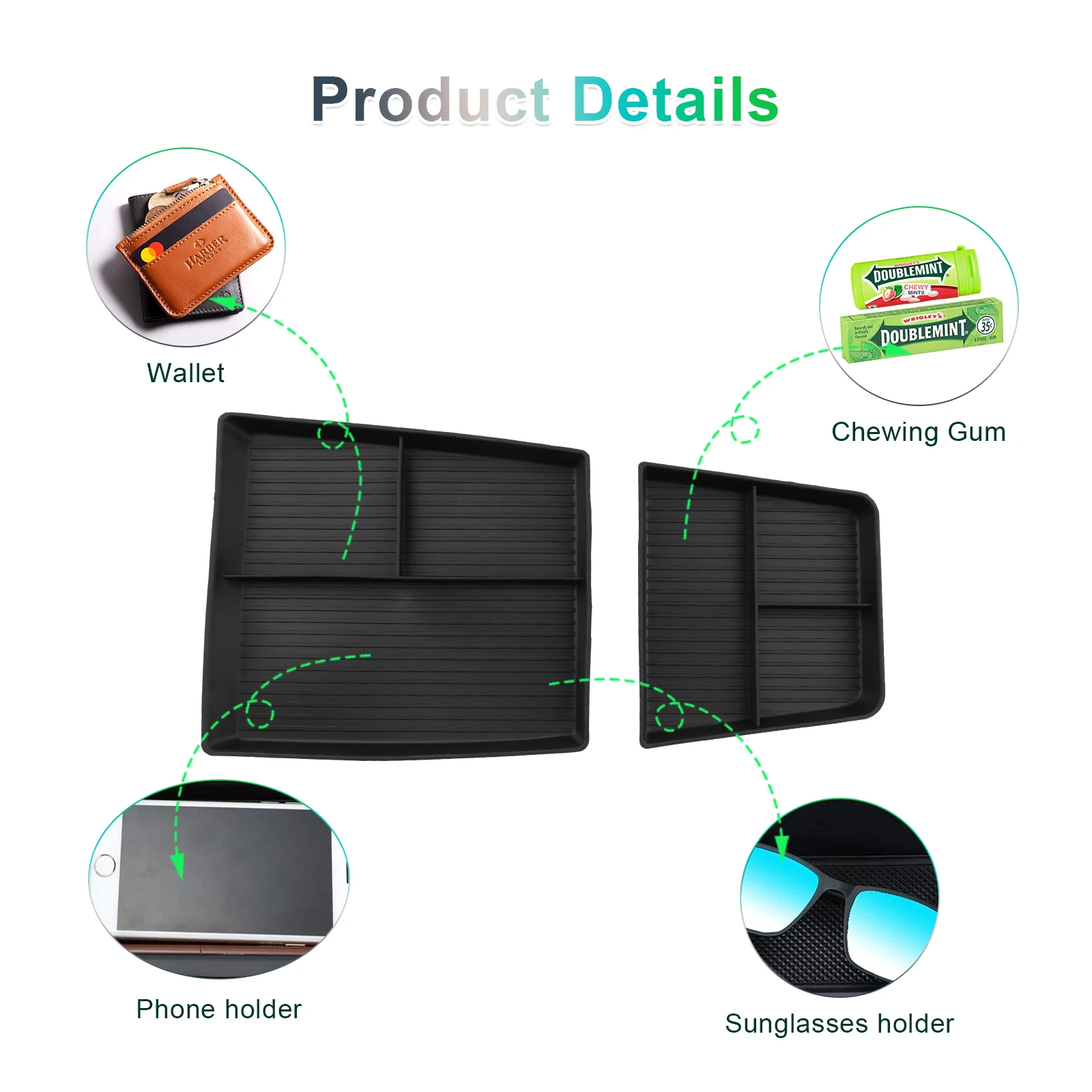 RUIYA for Skoda Enyaq iV 2021-2025 Car Central Control Armrest Box Storage Container Auto Skoda Enyaq iV 2025 Accessories