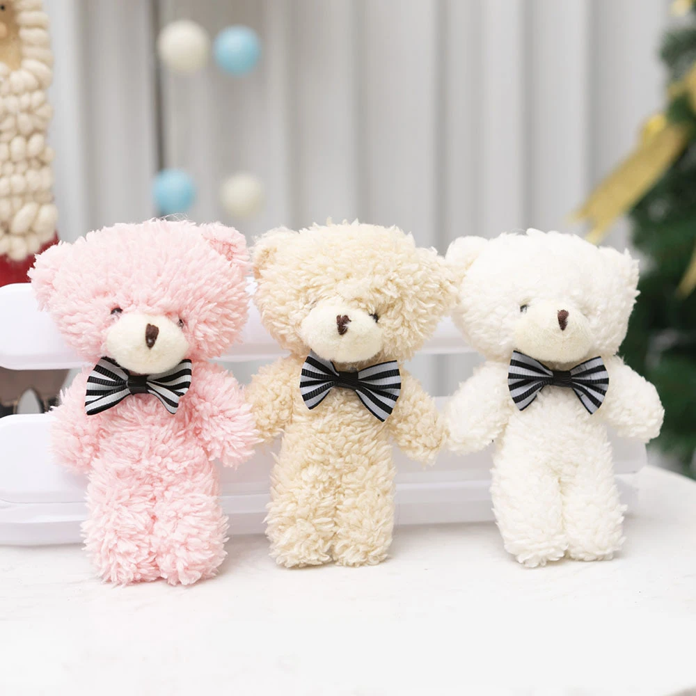 

Cute Teddy Bear Doll Pendant Keychain Plush Bag Pendant PP Cotton Soft Plush Bear Toy Female Fashion Accessories Key Chain