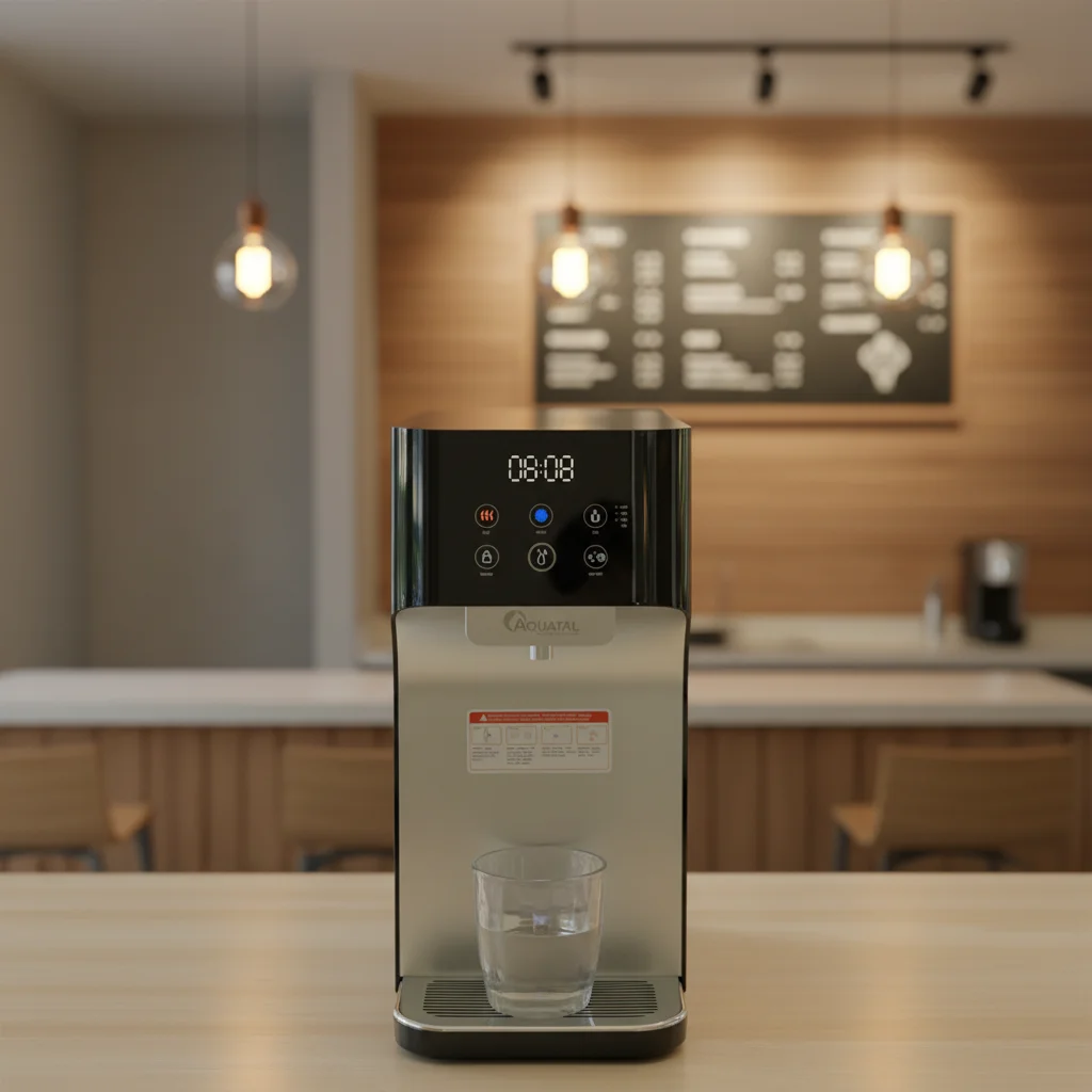 2026 New Design Puretal Electric Desktop Hot and Cold Water Dispenser With UV and Activated Carbon Filtration for Household Use